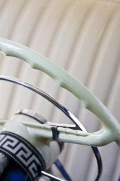 Retro steering wheel Stock Photos