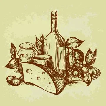 Retro still life Stock Illustration