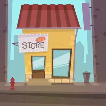 Retro Store Stock Illustration