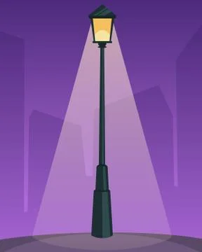 Retro Street Lamp Stock Illustration