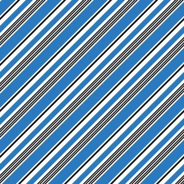 Retro stripe pattern with navy blue, white, and black parallel stripe. Vector Stock Illustration