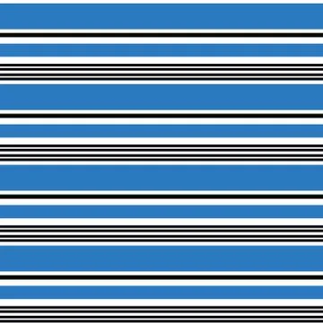 Retro stripe pattern with navy blue, white, and black parallel stripe. Vector Stock Illustration