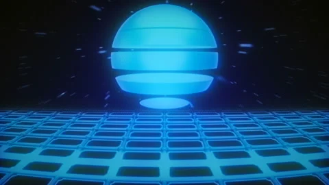 Retro Striped Sun VJ Loop Stock Footage 95861617