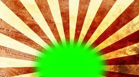 Retro stripes animation - green screen - video background Stock Footage 41542013
