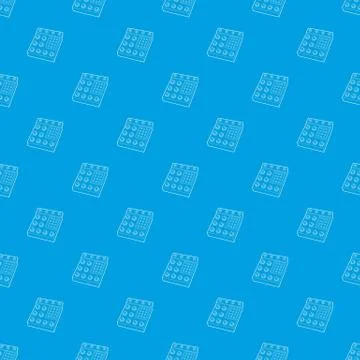 Retro studio equalizer pattern vector seamless blue イラスト素材