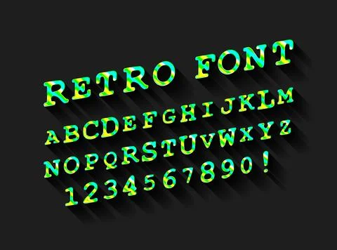 Retro style alphabet. Stock Illustration