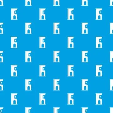 Retro style arcade game machine pattern seamless blue Stock Illustration