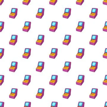 Retro style arcade game machine pattern イラスト素材