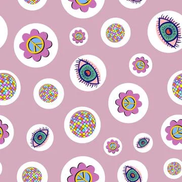 Retro style background seamless pattern design Stock Illustration