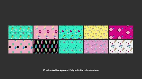 Retro Style Backgrounds After Effects素材