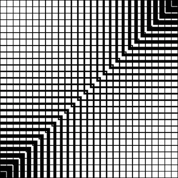 Retro style black and white lines, geometrical design lined pattern Stockillustratie