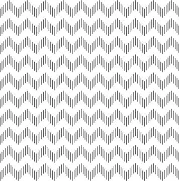 Retro style black and white up side arrow waves geometrical design on white.. Illustrazione stock
