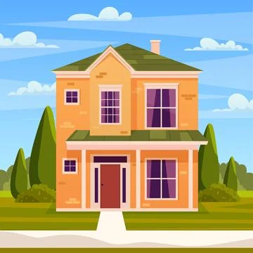 Retro style building Stock-Illustration