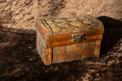 Retro Style Chest Boxes for Storage Jewellery and Valuables 스톡 사진