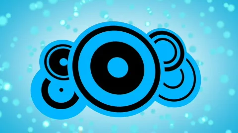 Retro style circles background loop Video stock 489218