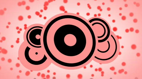 Retro style circles background loop Stock Footage 489230