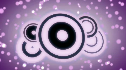 Retro style circles background loop Stock Footage 489236