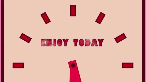 A retro style clock counts down. The hands go around until they settle and the Video stock 319523148