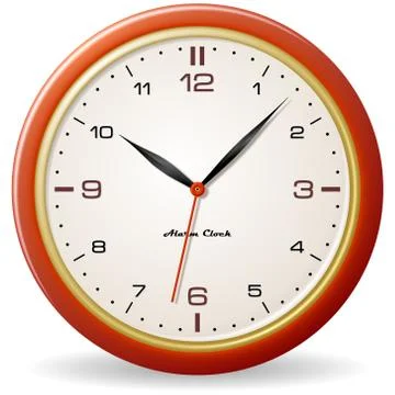 Retro style clock Illustrazione stock