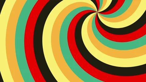 Retro style colored sunburst or sunbeam swirl seamless animation. Stock Footage 336131994
