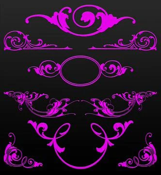 Retro style design elements. Calligraphic elements. Decorations in design Foto stock