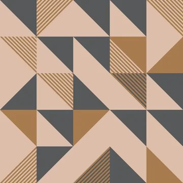 Retro style diagonal stripes and angular shapes. quilt blocks design, seaml.. Illustrazione stock