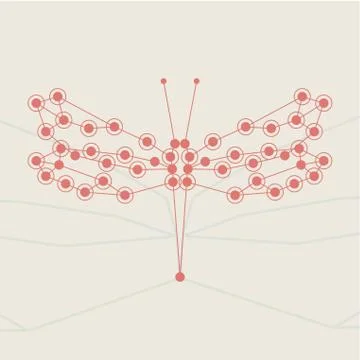 Retro style, dragonfly illustration Stock-Illustration