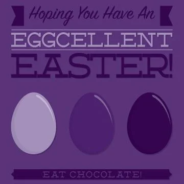 Retro style Easter typographic card in vector format. Stock Illustration
