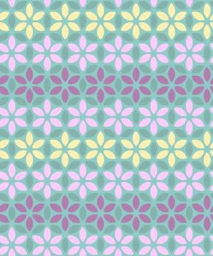 Retro style floral seamless pattern, striped ornament Stock Illustration