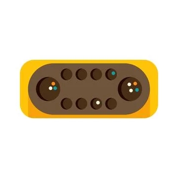 Retro style gaming controller in minimalist flat design Ilustración de archivo