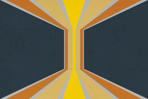 Retro style gradient perspective strips Illustrazione stock