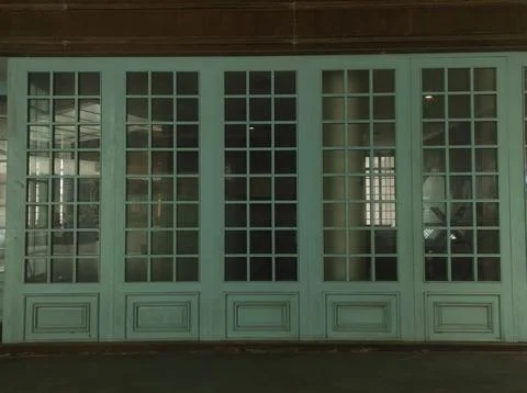Retro Style Green window Medium Shot Stock Photos