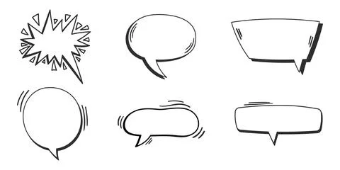 Retro style handdrawn comic speech bubbles collection. Vintage design on tr.. 스톡 일러스트