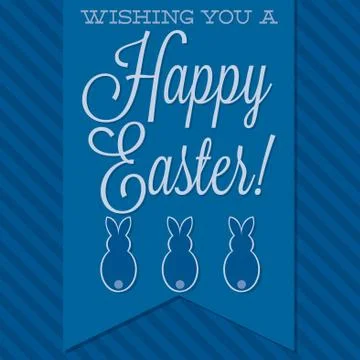 Retro style 'Happy Easter' card in vector format. Stock Illustration