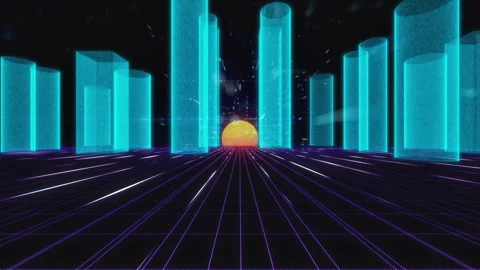 Retro Style Landscape Stock Footage 171955143