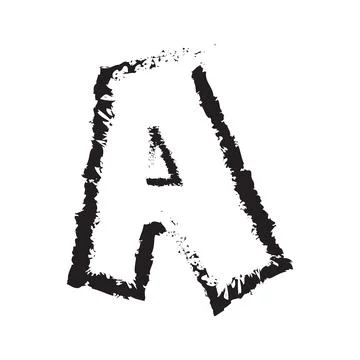 Retro style letter A Illustrazione stock