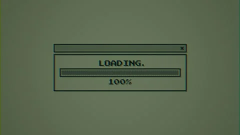 Retro-style-loading-bar 03 Stock Footage 261682807