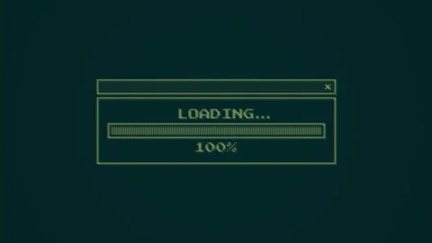 Retro-style-loading-bar 04 Stock Footage 261682956
