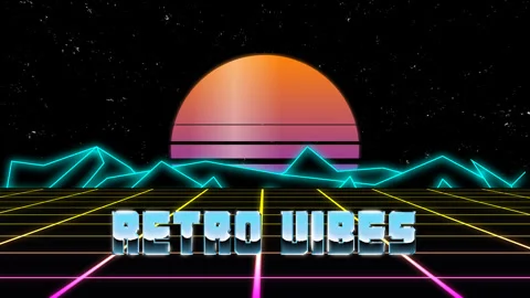 Retro style looping wave background animations Stock Footage 343012011