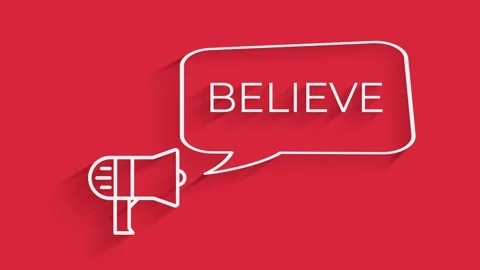 Retro style megaphone with speech bubble animation motion graphics showing you Stock Footage 153815519