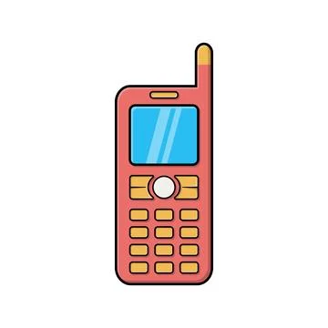 Retro style mobile phone icon. Device gadget technology and electronic them.. 스톡 일러스트