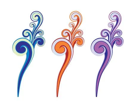Retro Style Motif Set Vector Illustration Stock Illustration