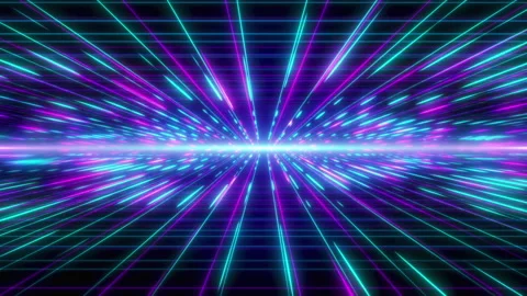 Retro Style Neon lines Stock Footage 170308583
