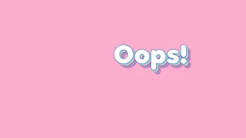Retro-style “Oops!” text moves across a pink background 스톡 동영상 321819899