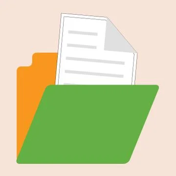 Retro style open folder icon Illustrazione stock