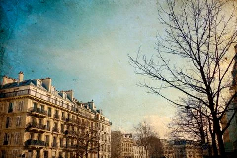 Retro style paris Stock Illustration