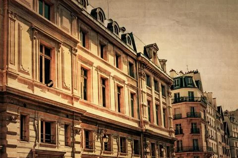 Retro style paris Stock Illustration