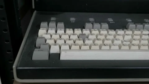 Retro Style Pc Keyboard  Stock Footage 105466253