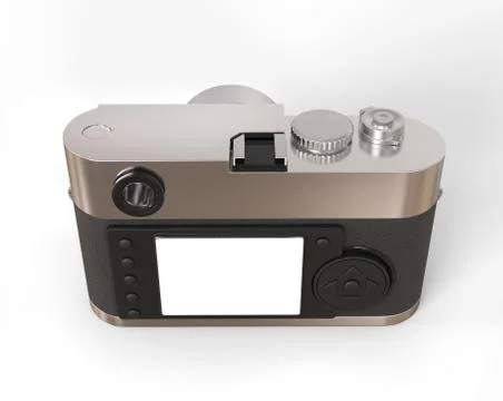 Retro style photo camera - back view Stock Illustration