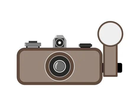 Retro style photo camera. Vector illustration in flat design. Stock Illustration